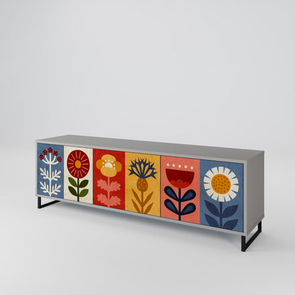 SCANDIC FLOWERET Móvel de TV de 3 Portas