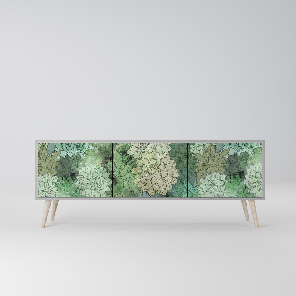 SUCCULENT CLUSTER Móvel de TV com 3 Portas em Acabamento Cinzento