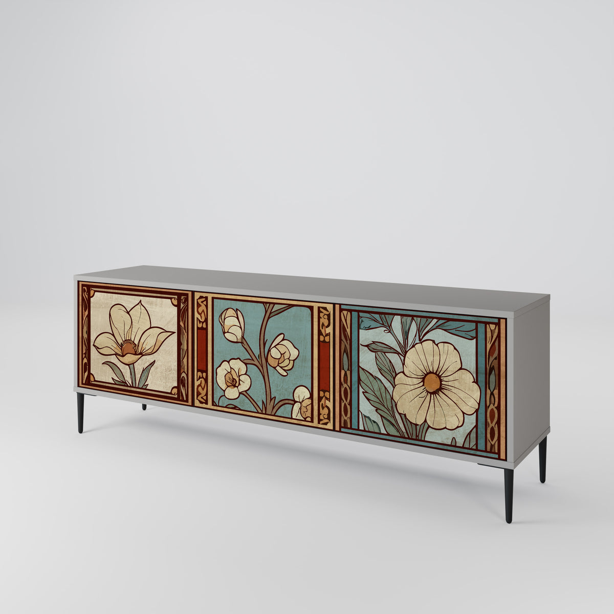 TIMELESS FLORA Móvel de TV de 3 Portas