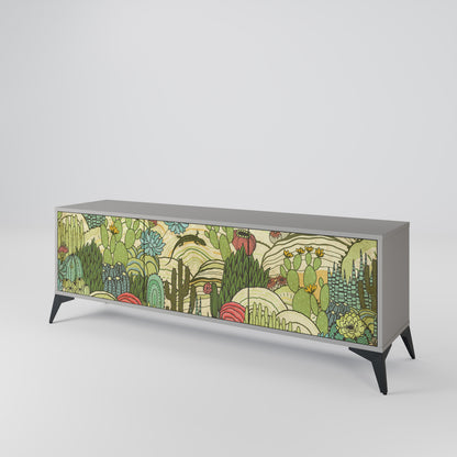 SUCCULENTS KALEIDOSCOPE 3-Door TV Cabinet