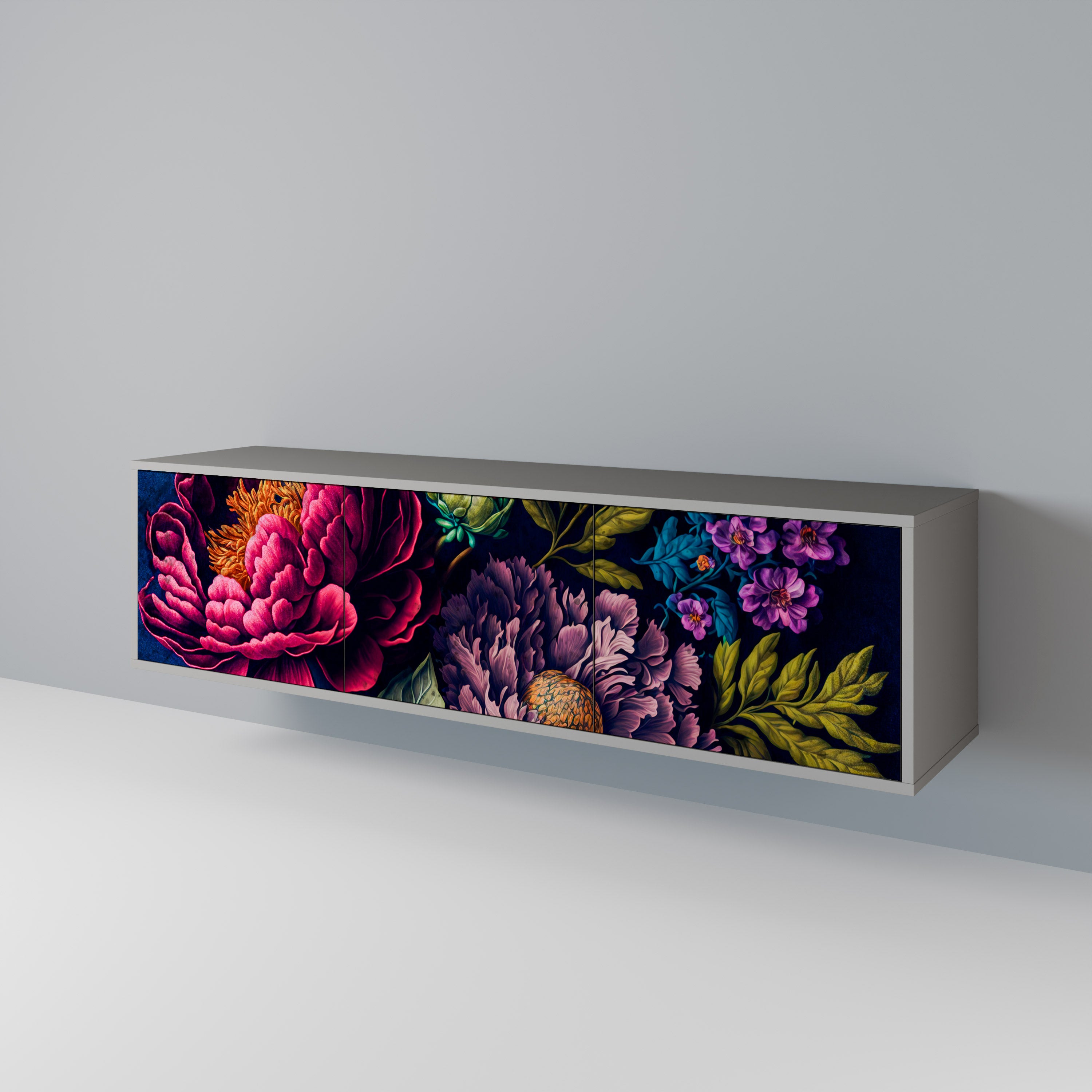 BLOOMING ELEGANCE Móvel de TV de 3 Portas