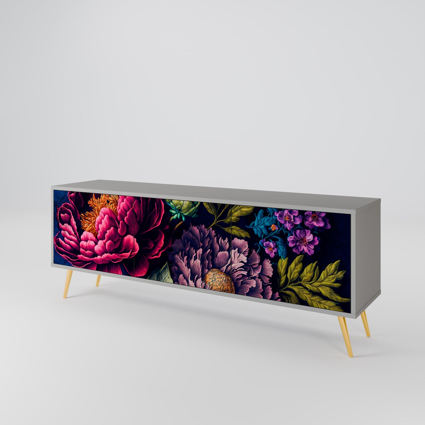 BLOOMING ELEGANCE Móvel de TV de 3 Portas