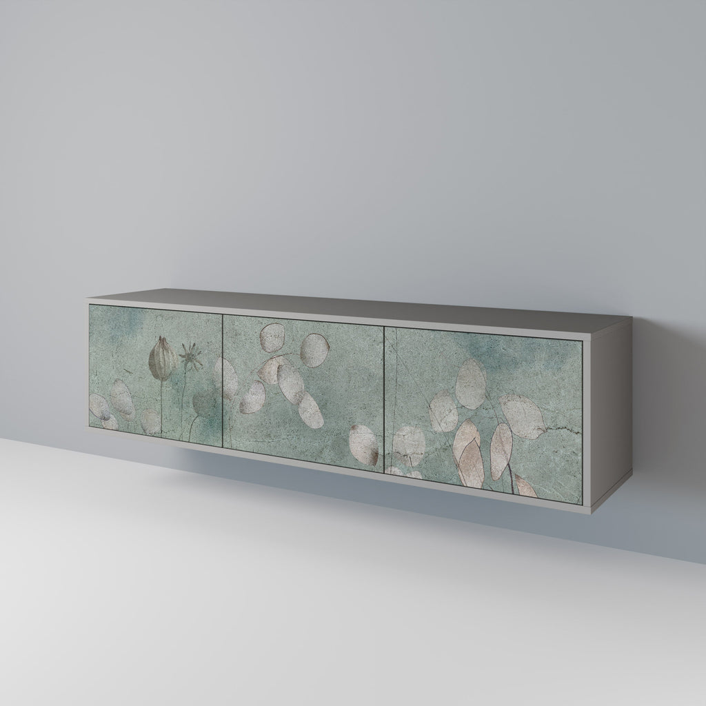 NIGHT LADY Móvel de TV com 3 Portas em Acabamento Cinzento