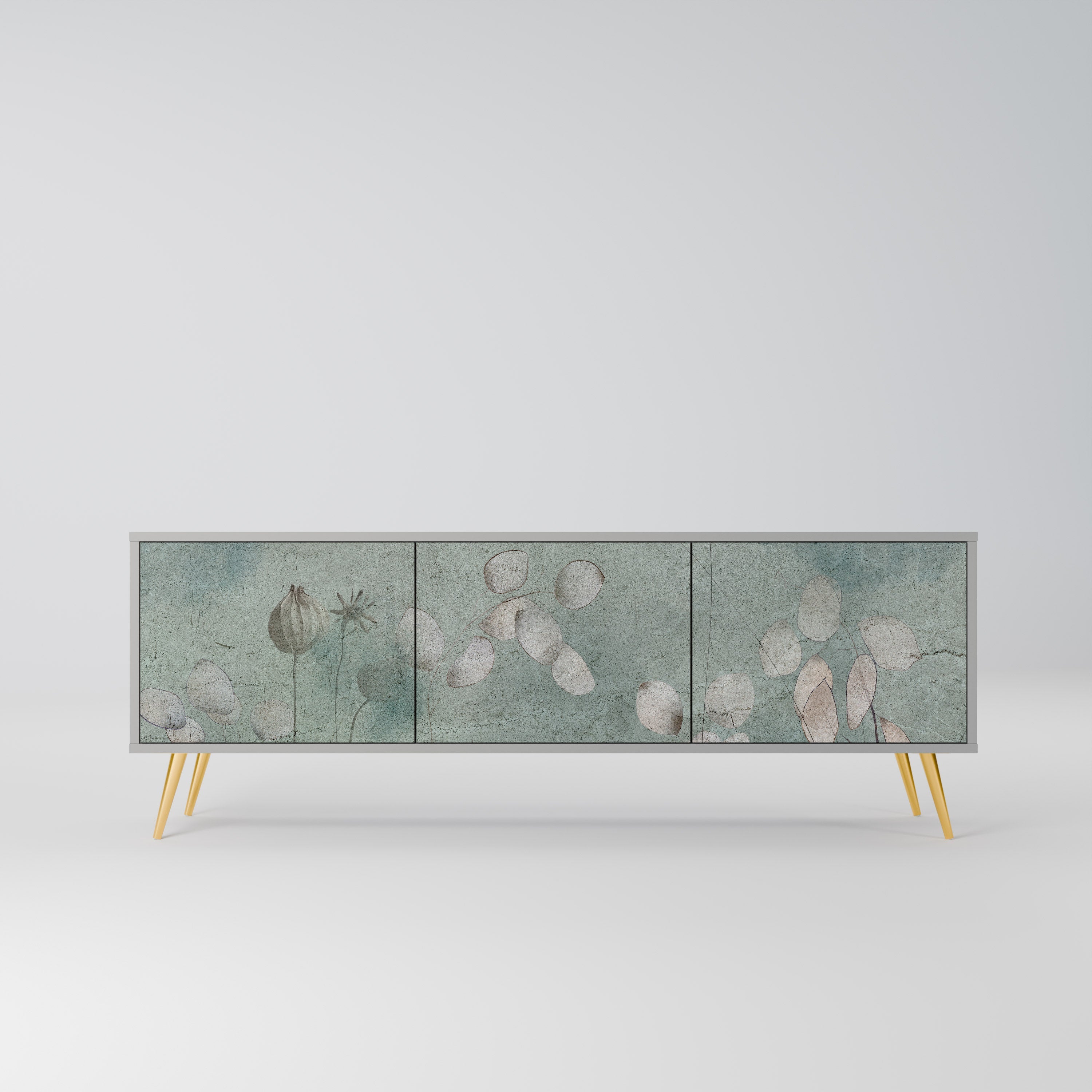 NIGHT LADY Móvel de TV com 3 Portas em Acabamento Cinzento