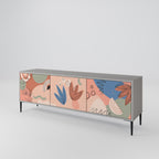 PASTEL DESTINY Móvel de TV com 3 Portas em Acabamento Cinzento