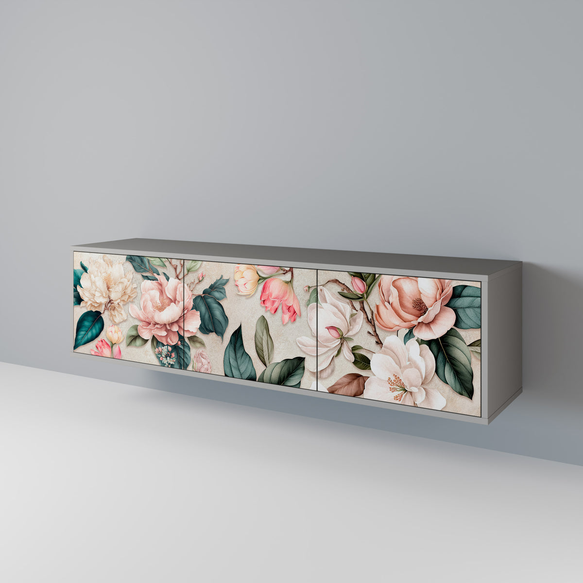 FLORAL GRACE Móvel de TV de 3 Portas
