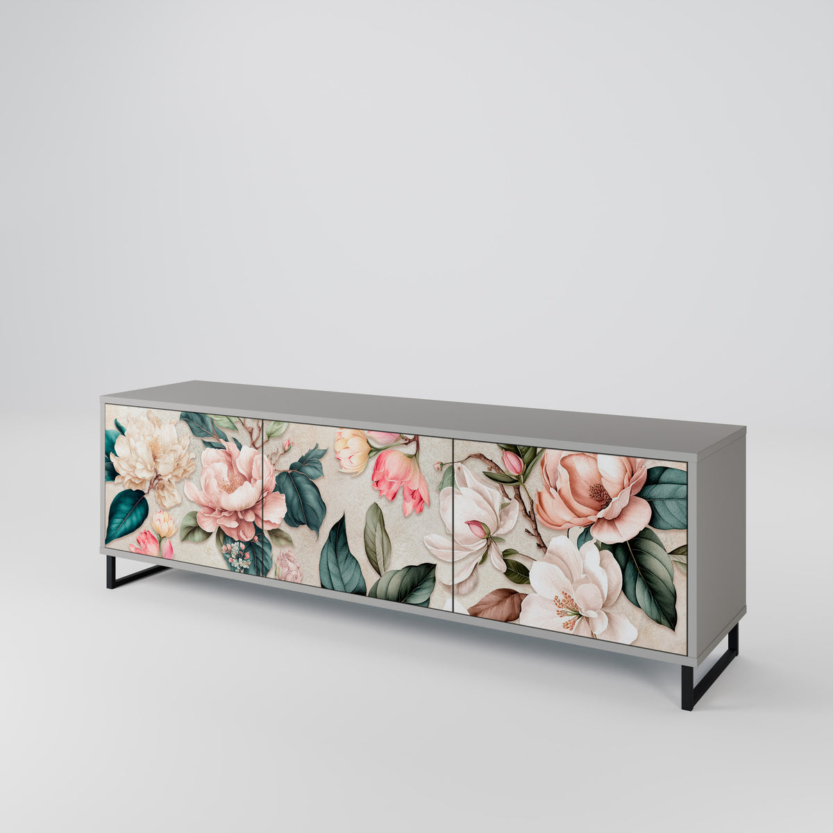 FLORAL GRACE Móvel de TV de 3 Portas