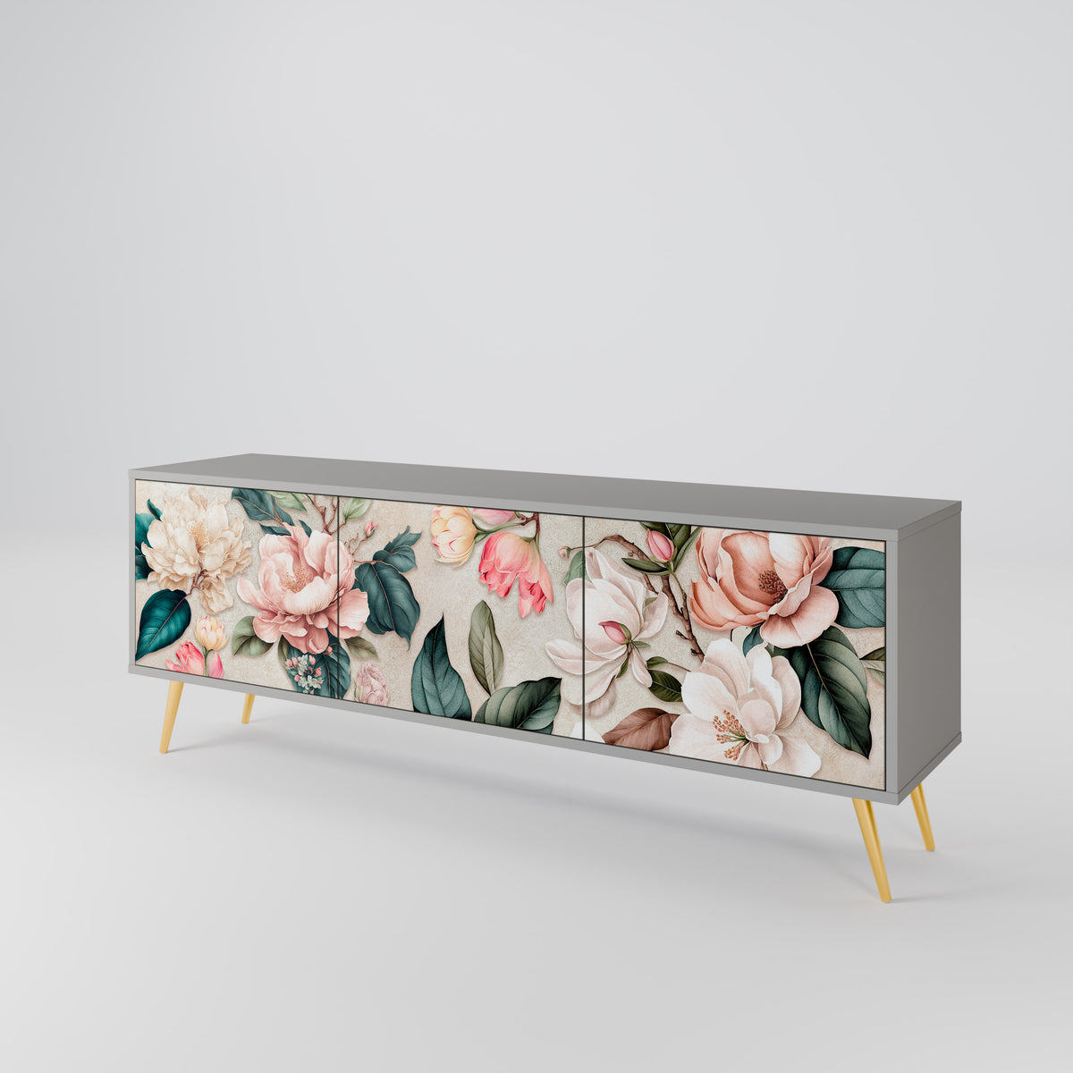 FLORAL GRACE Móvel de TV de 3 Portas