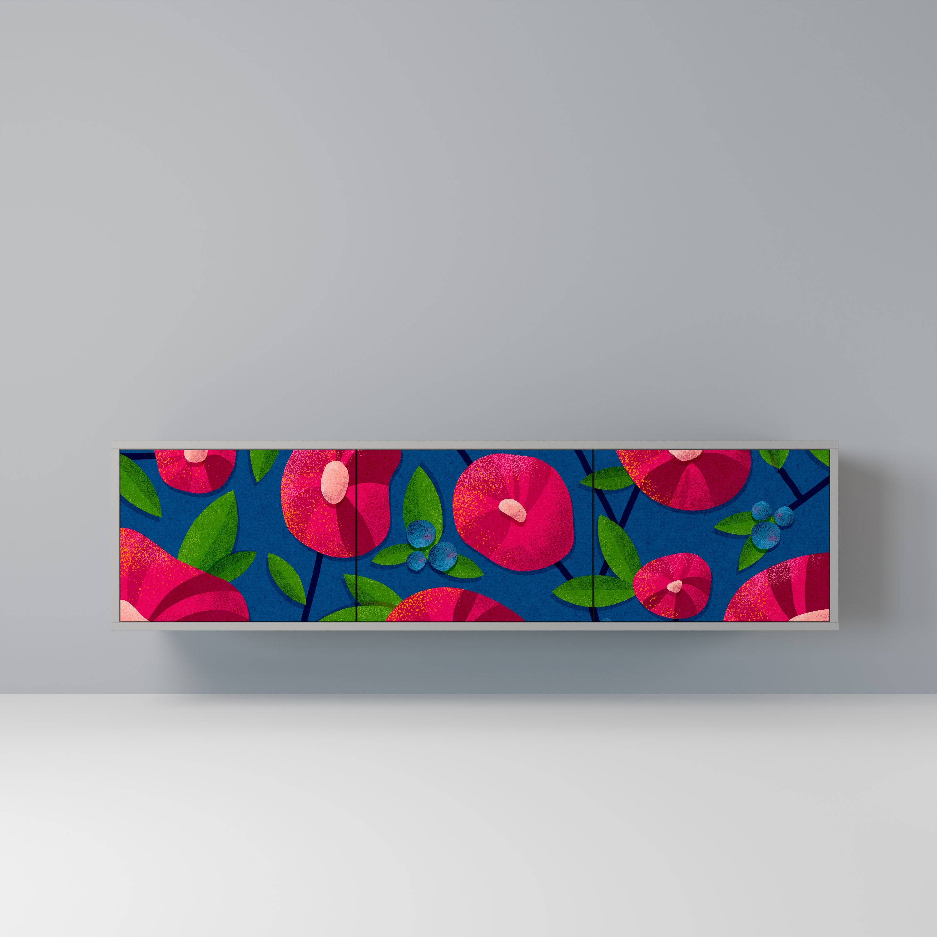 SPRING THOUGHTS Móvel de TV com 3 Portas em Acabamento Cinzento