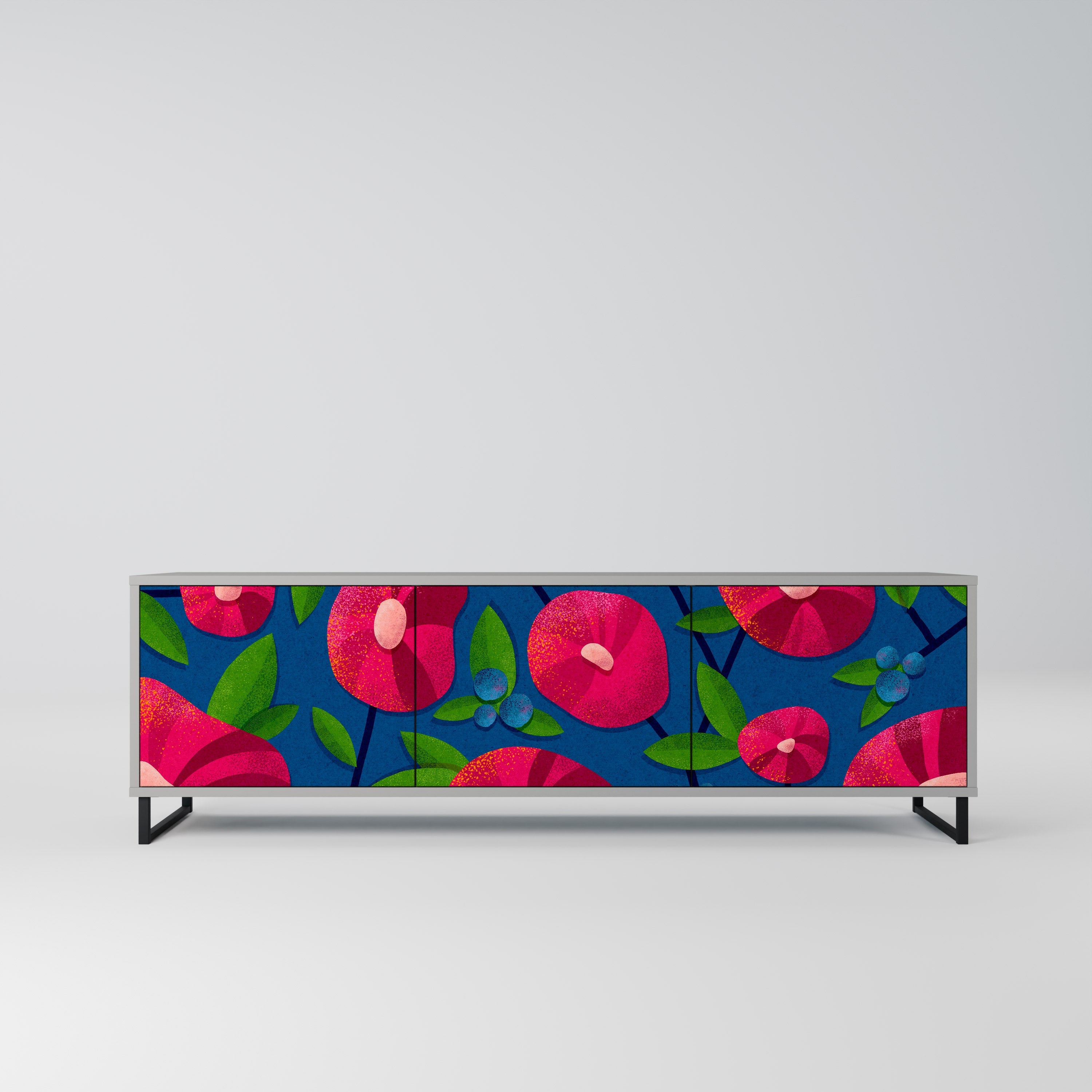 SPRING THOUGHTS Móvel de TV com 3 Portas em Acabamento Cinzento