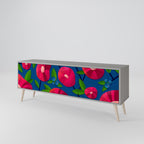 SPRING THOUGHTS 3-Door TV Stand in Grey Finish