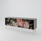 LUSH ELEGANCE Móvel de TV com 3 Portas em Acabamento Cinzento