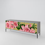 FRAGILE BEAUTY Móvel de TV com 3 Portas em Acabamento Cinzento