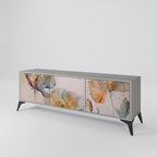 SOFTEN POPPY Móvel de TV com 3 Portas em Acabamento Cinzento