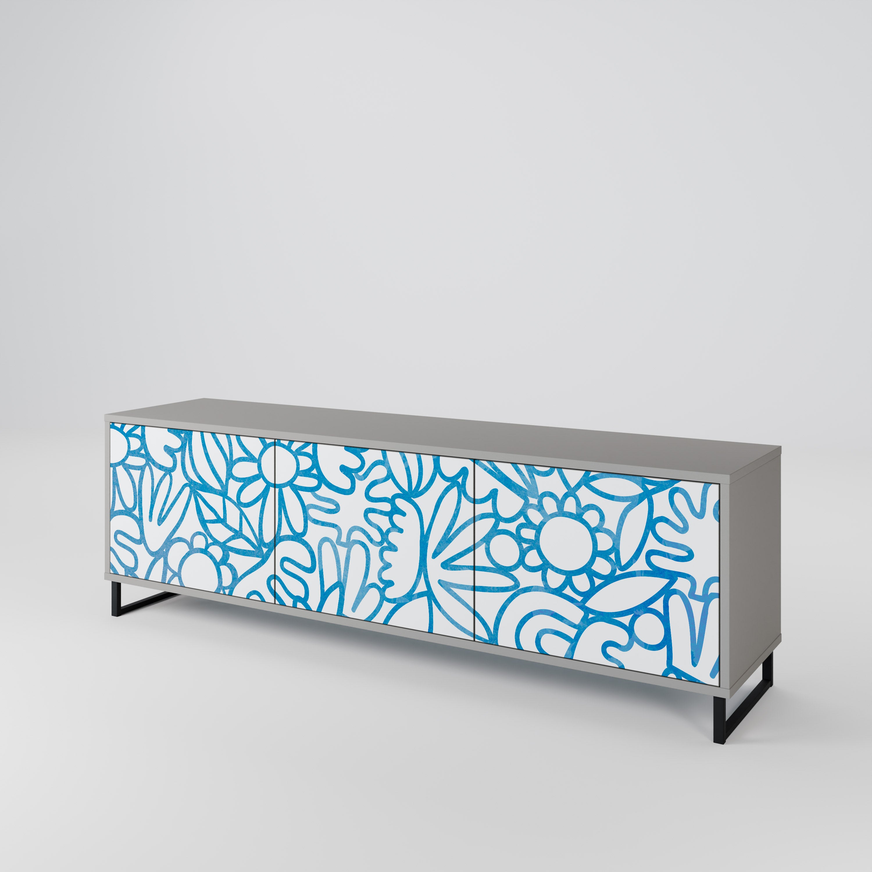 BLOOMY MORNING Móvel de TV de 3 Portas