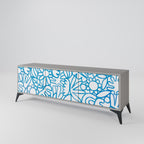 BLOOMY MORNING Móvel de TV com 3 Portas em Acabamento Cinzento