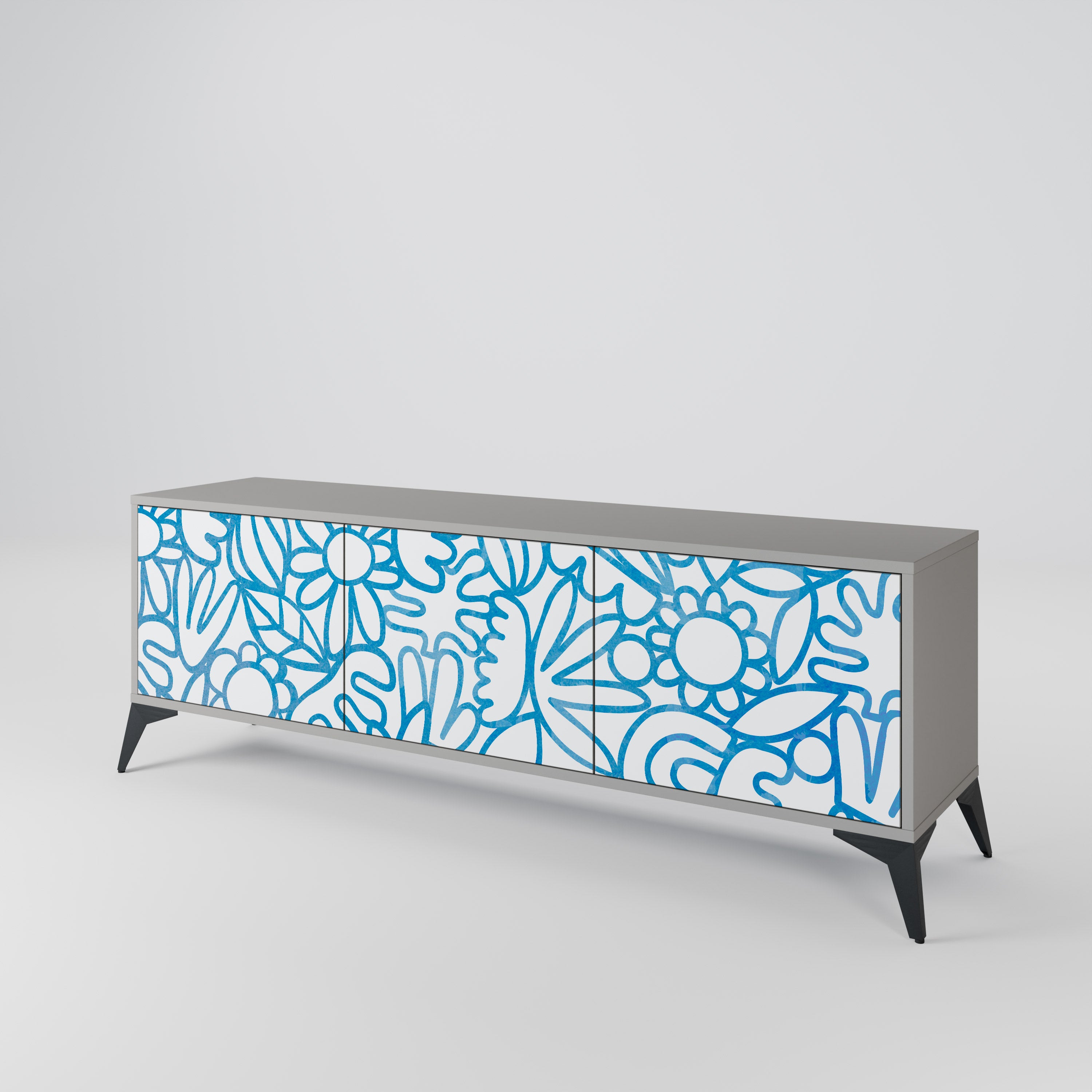 BLOOMY MORNING Móvel de TV de 3 Portas