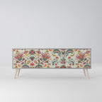 ORGANIC FOLKLORE Móvel de TV com 3 Portas em Acabamento Cinzento