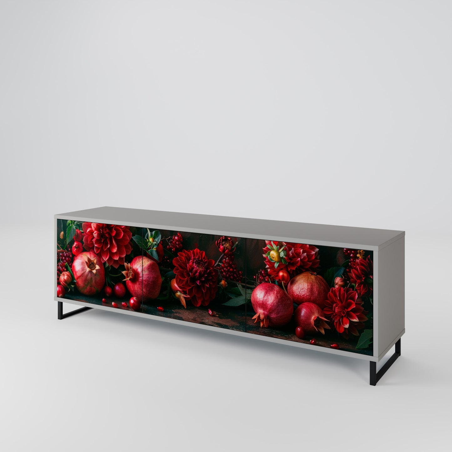 DAHLIAS AND POMEGRANATES Móvel de TV de 3 Portas