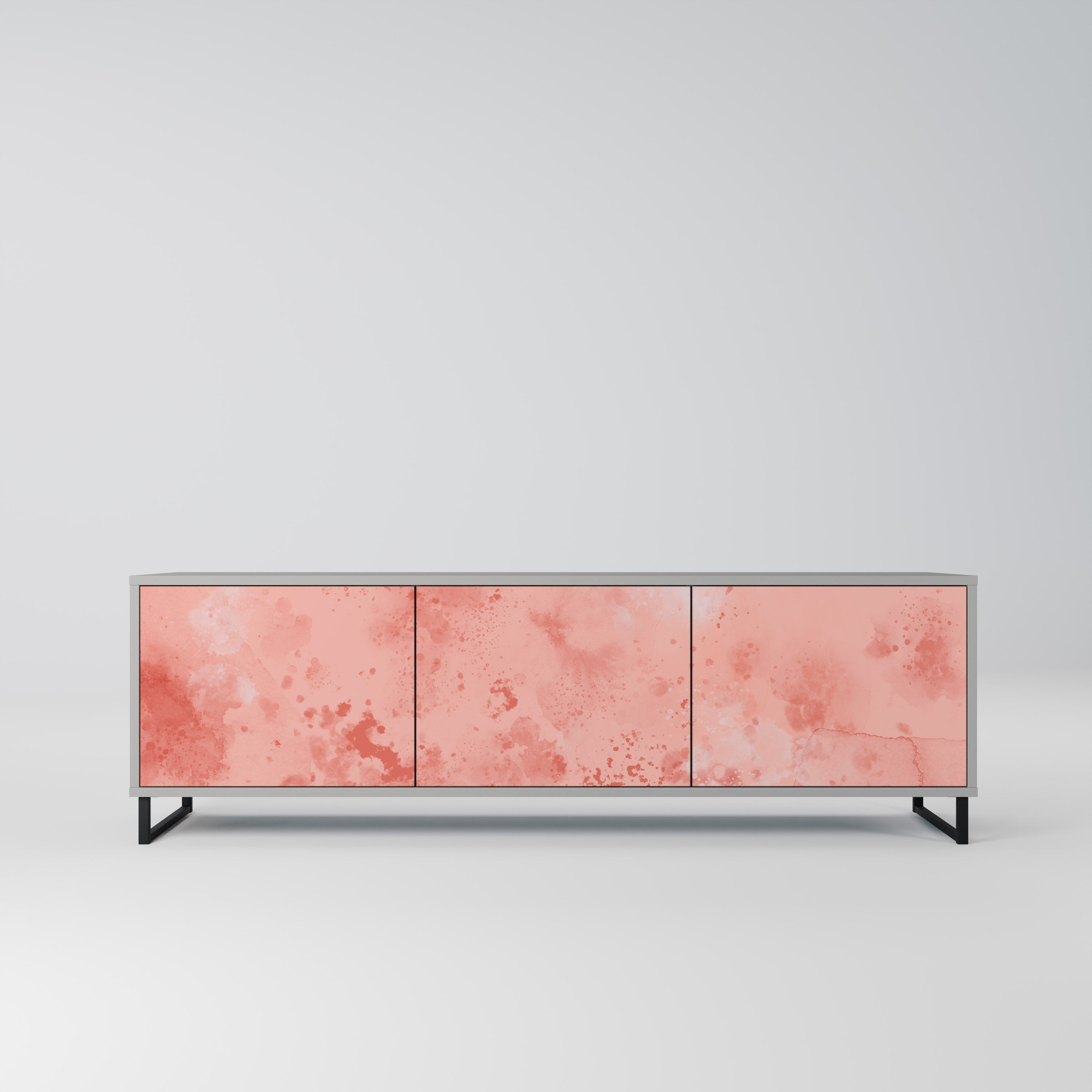 CRANE DANCE Móvel de TV com 3 Portas em Acabamento Cinzento