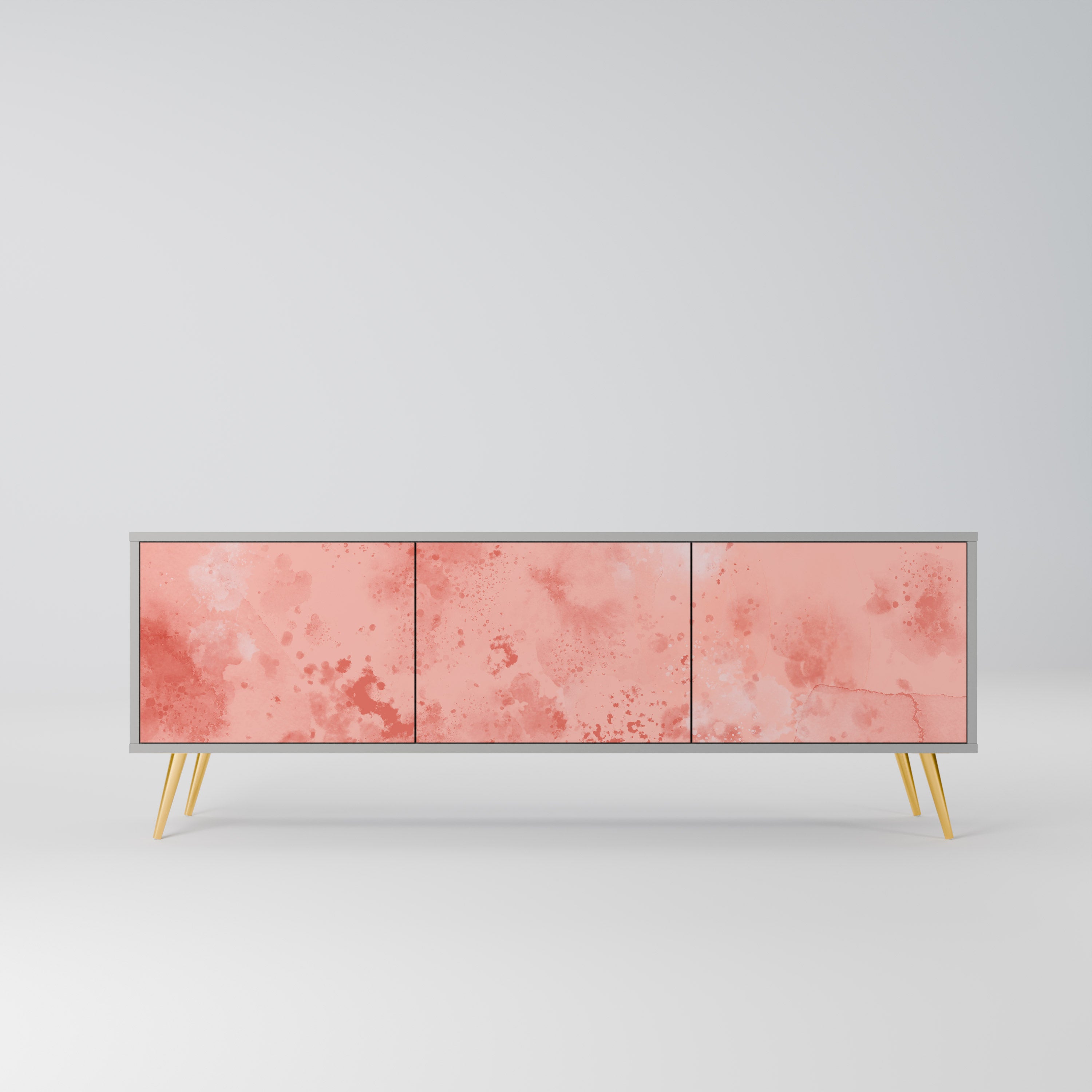 CRANE DANCE Móvel de TV com 3 Portas em Acabamento Cinzento