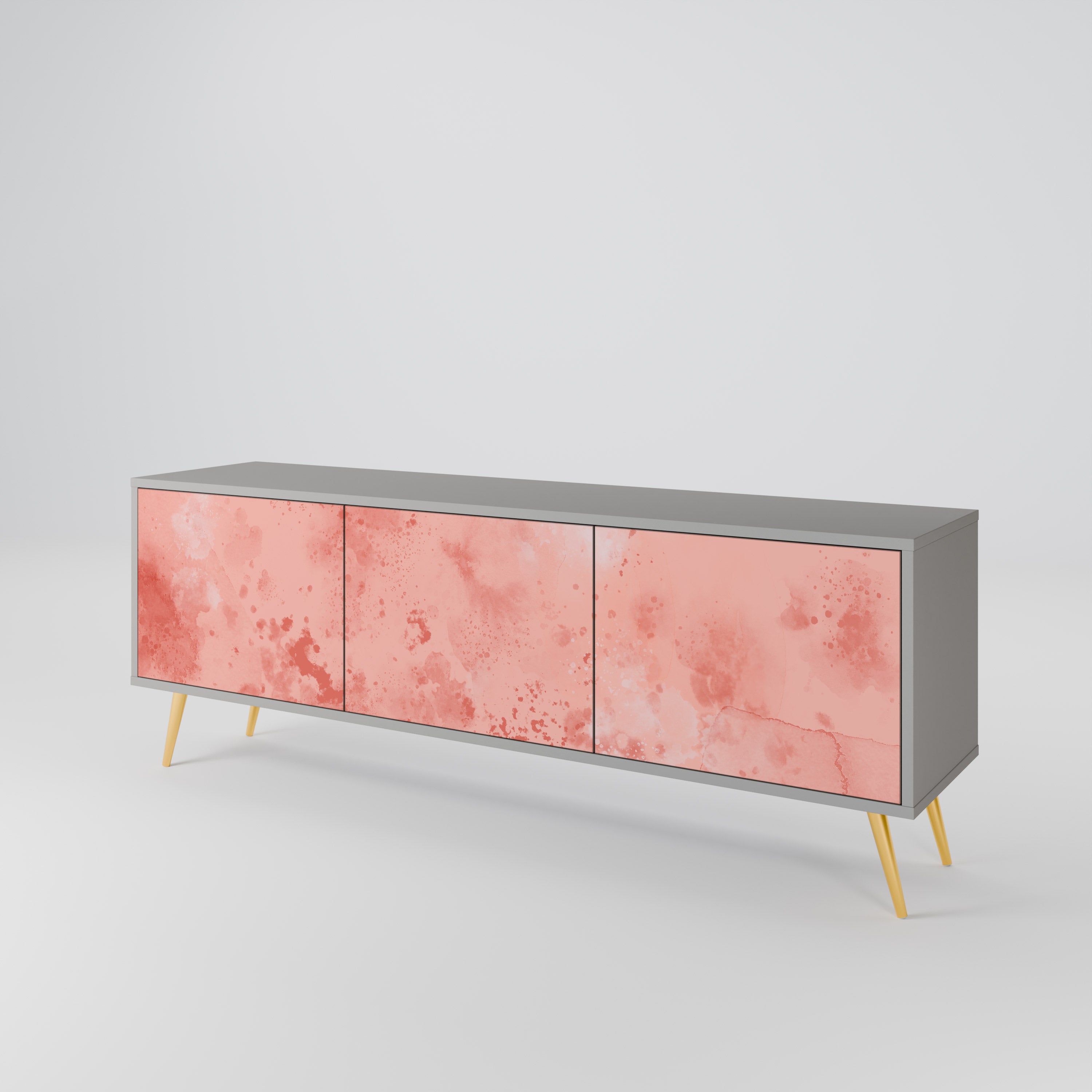 CRANE DANCE Móvel de TV com 3 Portas em Acabamento Cinzento