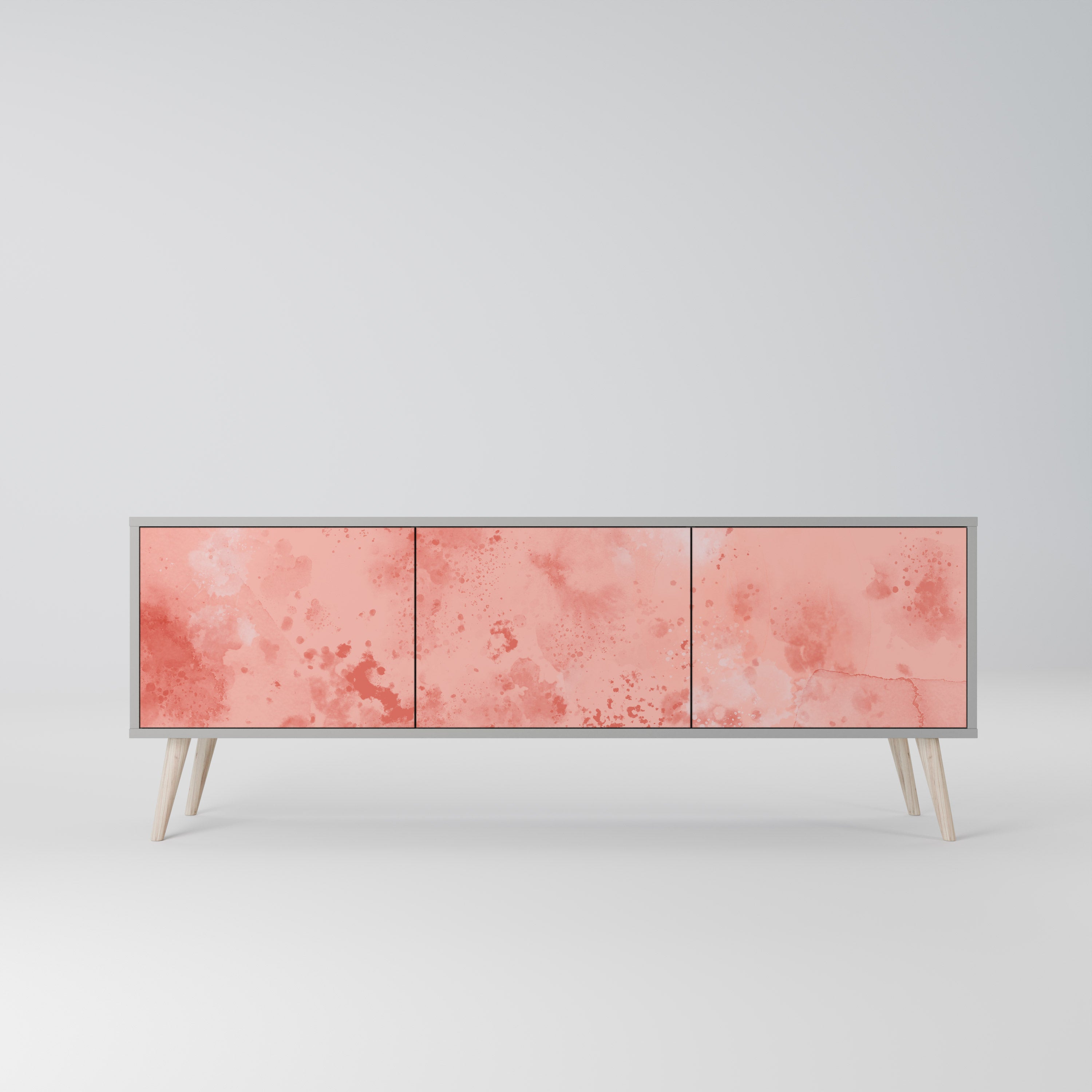 CRANE DANCE Móvel de TV com 3 Portas em Acabamento Cinzento