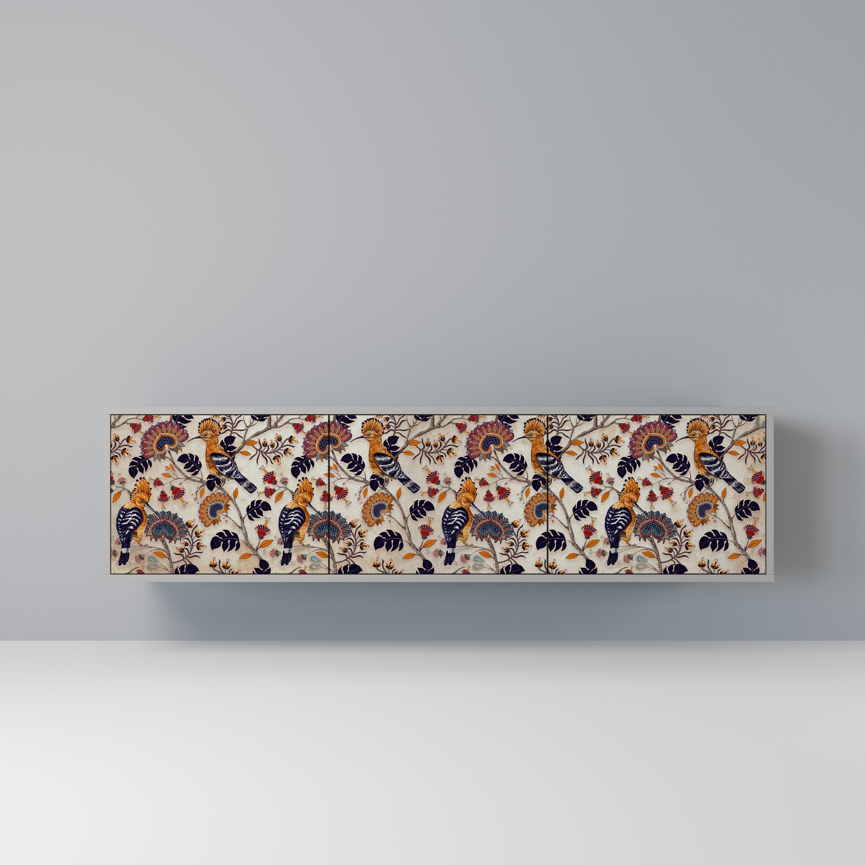 EMINENT HOOPOE Móvel de TV com 3 Portas em Acabamento Cinzento