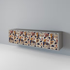 EMINENT HOOPOE Móvel de TV com 3 Portas em Acabamento Cinzento