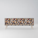 EMINENT HOOPOE Móvel de TV com 3 Portas em Acabamento Cinzento