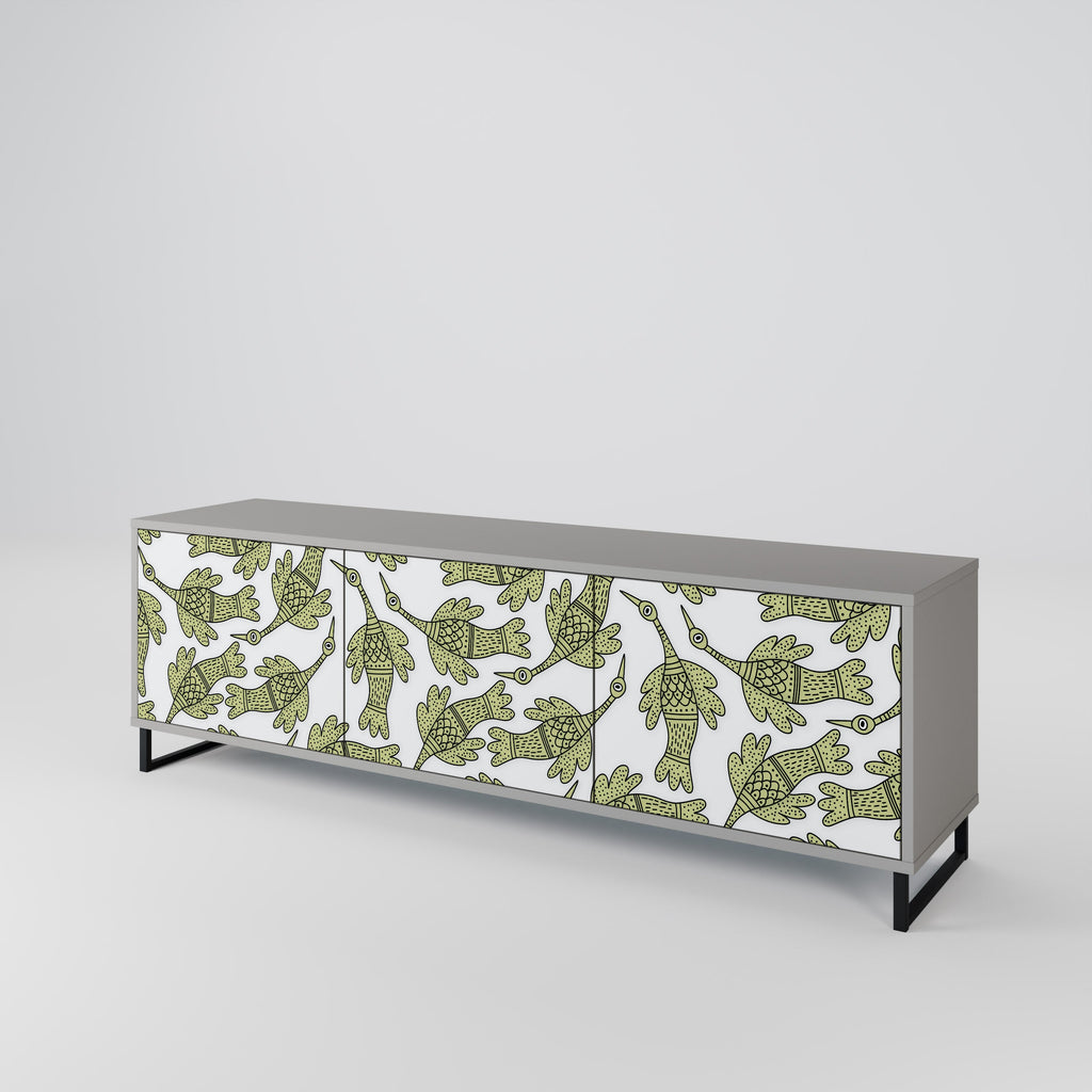 SEEDLING SONGBIRD Móvel de TV com 3 Portas em Acabamento Cinzento