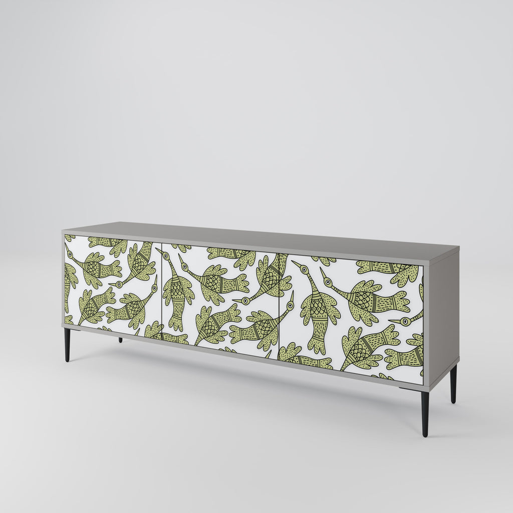 SEEDLING SONGBIRD Móvel de TV com 3 Portas em Acabamento Cinzento