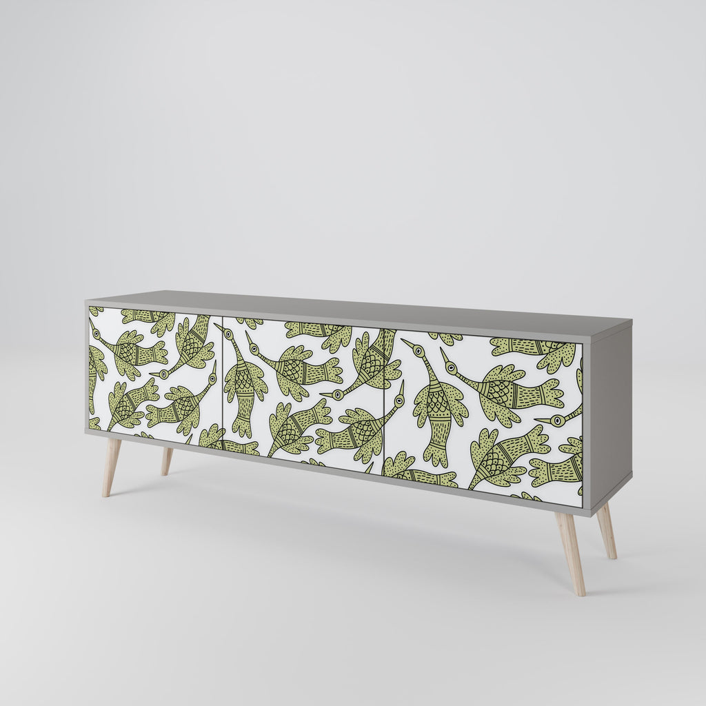 SEEDLING SONGBIRD Móvel de TV com 3 Portas em Acabamento Cinzento