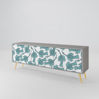 WATERSPOUT SONGIBIRD Móvel de TV com 3 Portas em Acabamento Cinzento