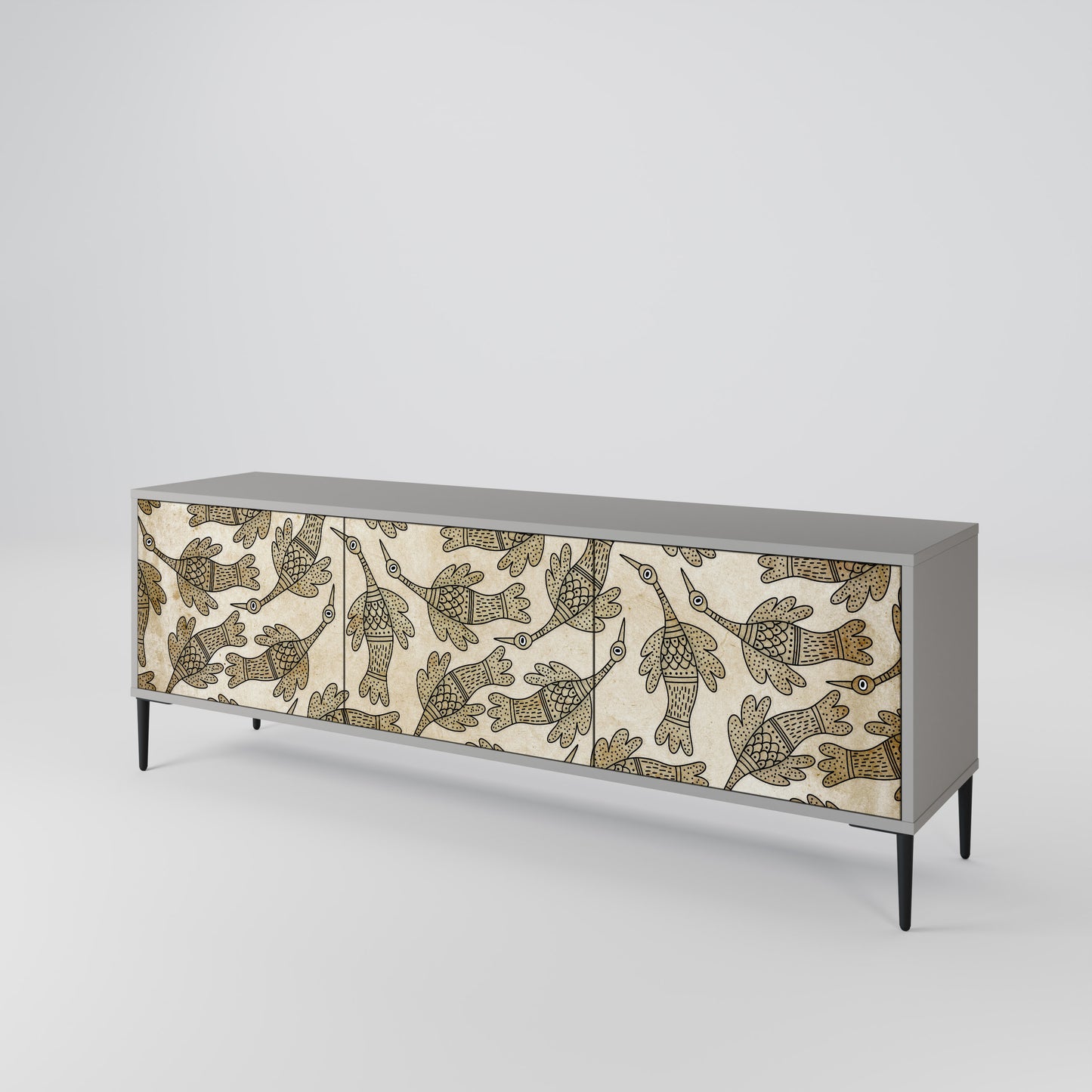 ALMONDINE SONGBIRD 3-Door TV Cabinet