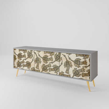 ALMONDINE SONGBIRD 3-Door TV Cabinet