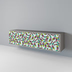 INDIAN FISH Móvel de TV com 3 Portas em Acabamento Cinzento