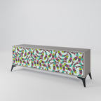 INDIAN FISH Móvel de TV com 3 Portas em Acabamento Cinzento