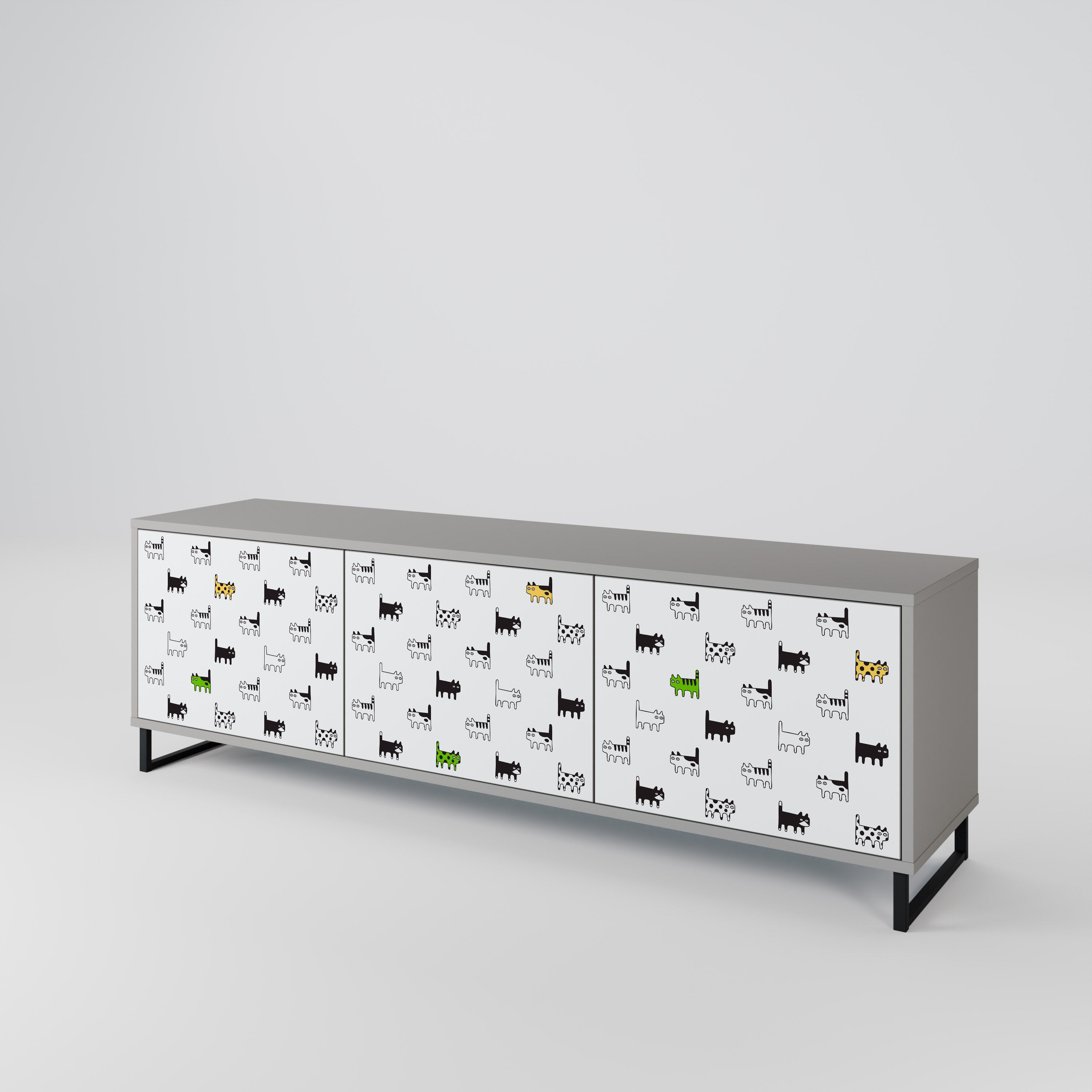 CATS COMPILATION Móvel de TV de 3 Portas