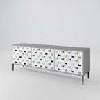 CATS COMPILATION Móvel de TV com 3 Portas em Acabamento Cinzento