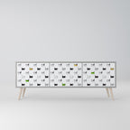 CATS COMPILATION Móvel de TV com 3 Portas em Acabamento Cinzento