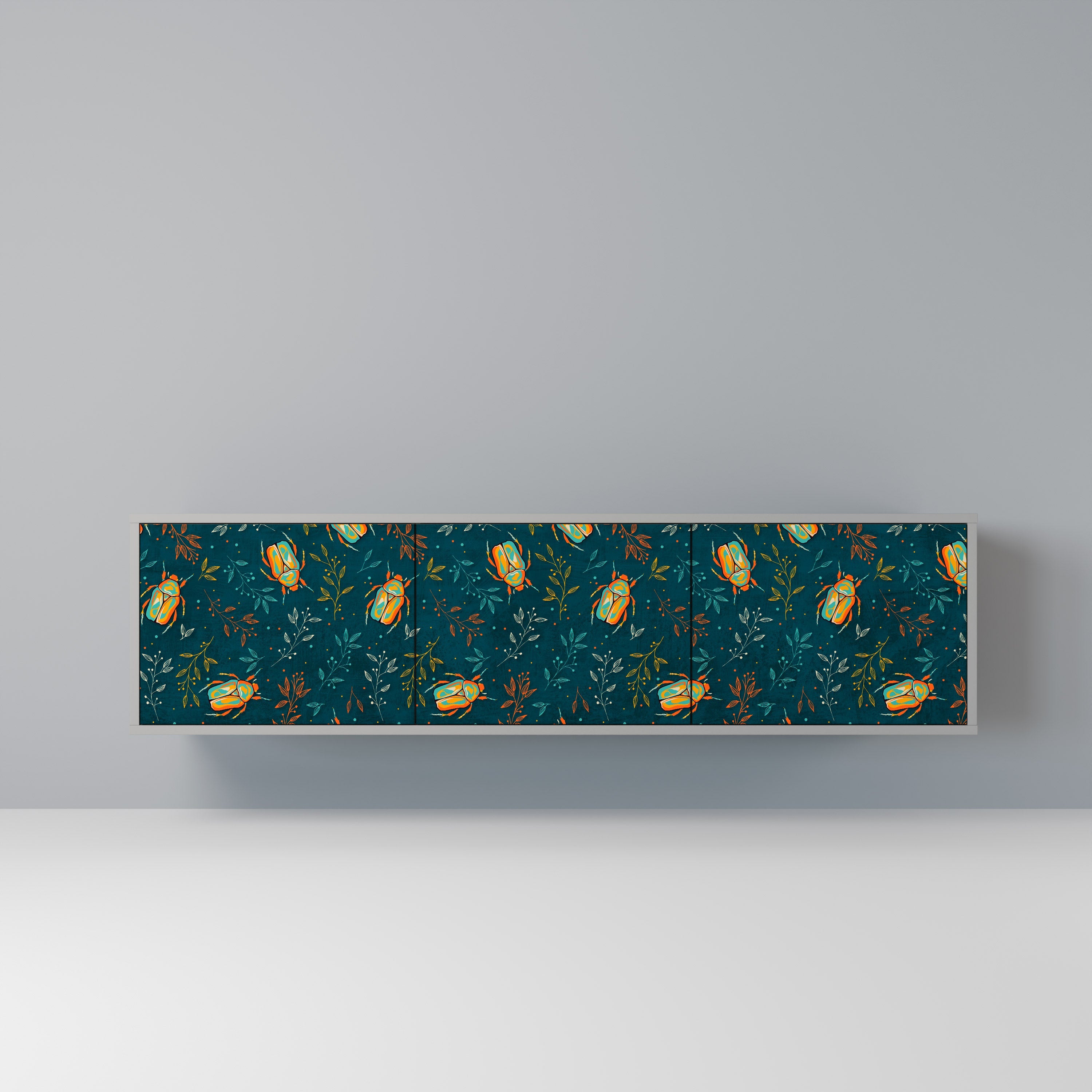 AUTUMN INSECTS Móvel de TV com 3 Portas em Acabamento Cinzento