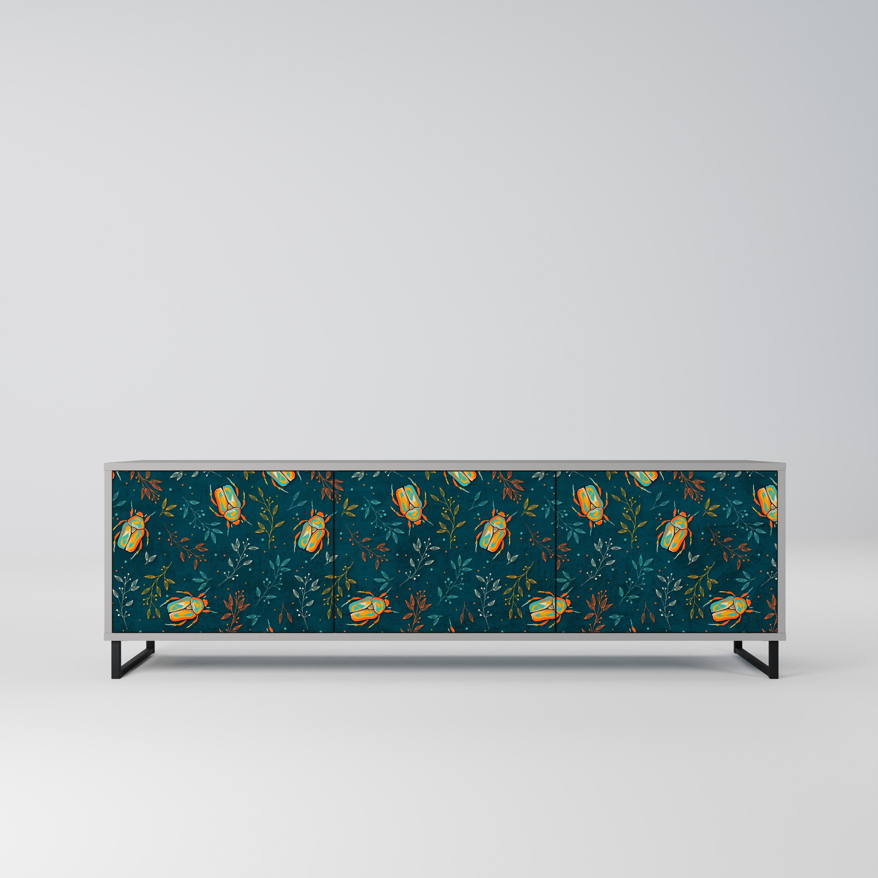 AUTUMN INSECTS Móvel de TV com 3 Portas em Acabamento Cinzento