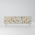 COLORFUL INSECTS Móvel de TV com 3 Portas em Acabamento Cinzento