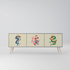 MYTHOLOGICAL CREATURES Móvel de TV com 3 Portas em Acabamento Cinzento