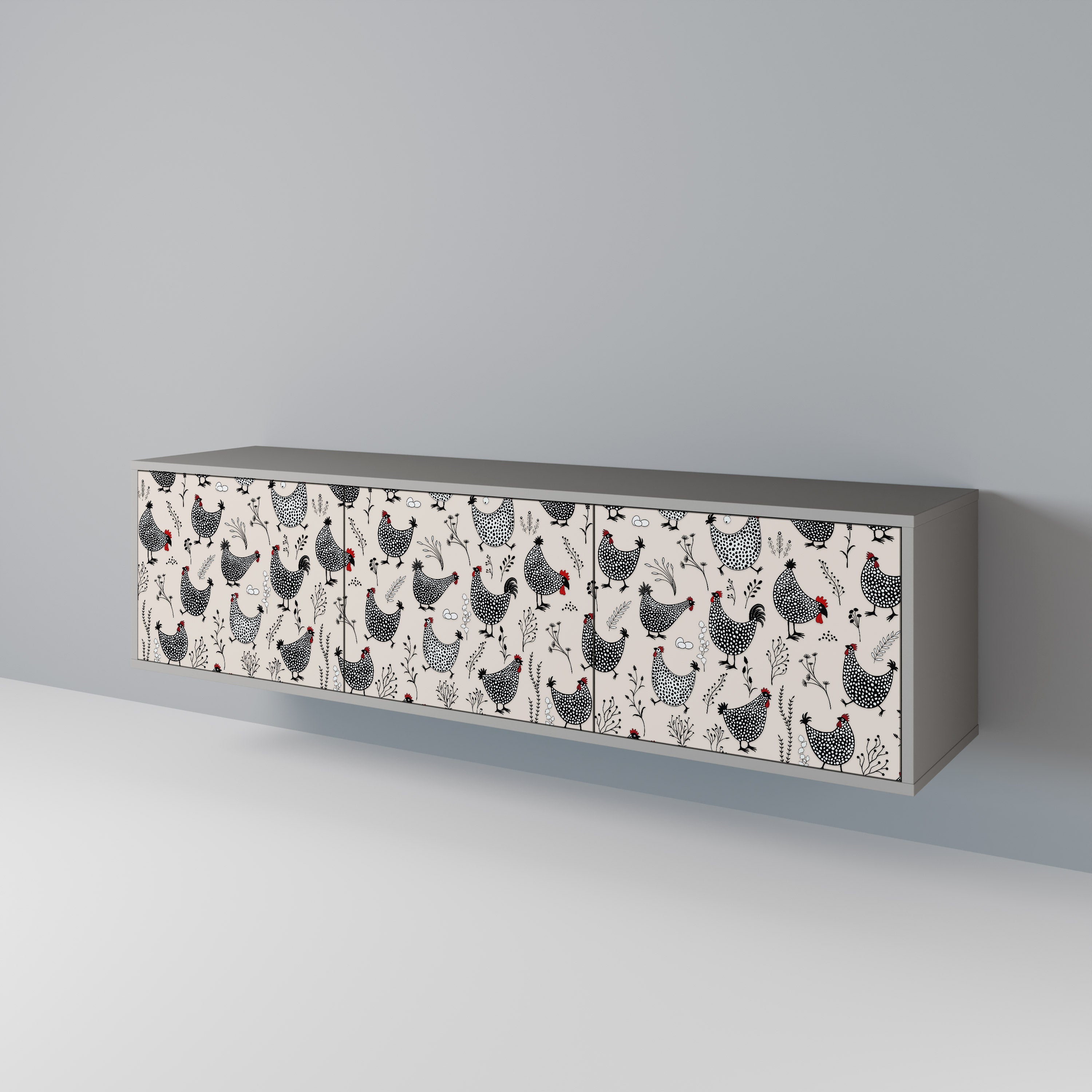 HAPPY HENS Móvel de TV de 3 Portas