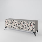 HAPPY HENS Móvel de TV com 3 Portas em Acabamento Cinzento