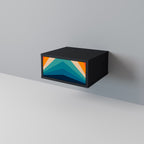 PRISM CONCUSSION Mesa de Cabeceira em Acabamento Preto