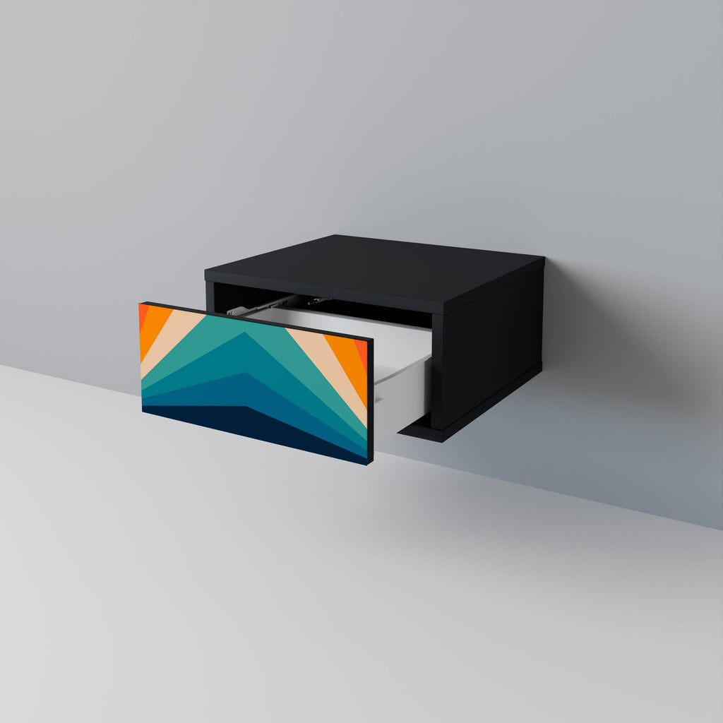 PRISM CONCUSSION Mesa de Cabeceira em Acabamento Preto