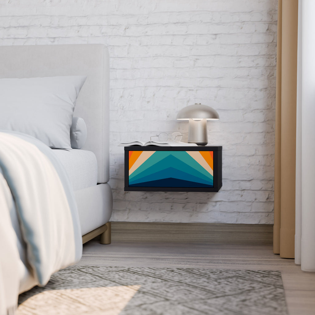 PRISM CONCUSSION Mesa de Cabeceira em Acabamento Preto